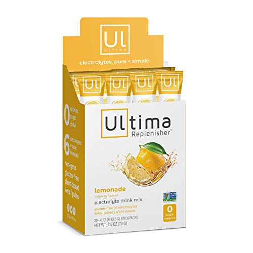 Ultima Replenisher Hydration Powder - Zero Calorie, Vegan Electrolyte Support - Lemonade, 20 Pack