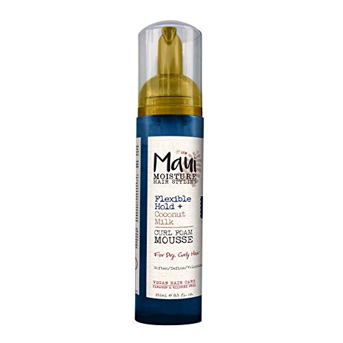 Maui Moisture Curl Foam Mousse - Hydrates, Defines Curls, No Parabens or Silicones - 8.5oz