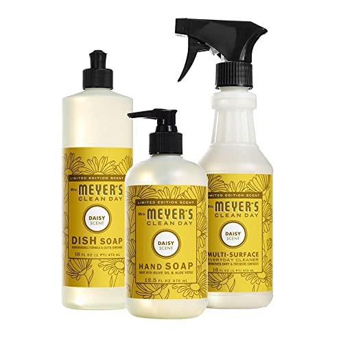 Mrs. Meyer's Kitchen Cleaning Set - Plant-Derived Power, Versatile Mint Scents - 3 CT