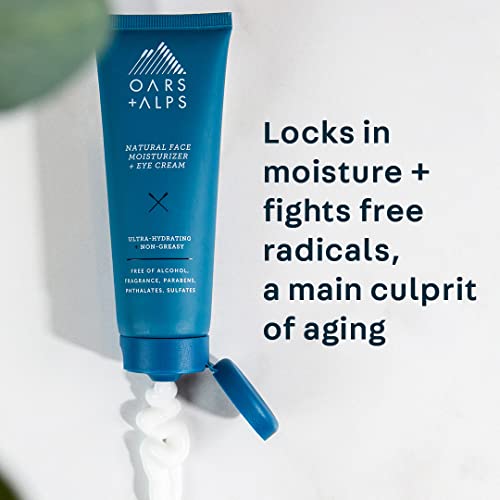 Oars + Alps Face Moisturizer & Eye Cream - Hydrating, Vegan, Antioxidant-Rich, 2oz