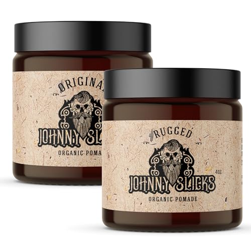 Johnny Slicks Hair Pomade Set - Promotes Healthy Growth, Hydrates Skin - Original & Rugged Combo