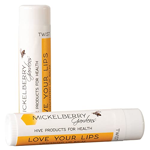 Mickelberry Gardens Love Your Lips Balm - Ultra-Moisturizing, Beeswax & Organic Oils - 0.15oz