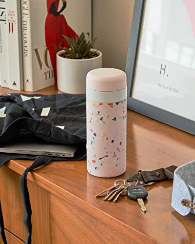 W&P Porter Insulated Water Bottle - Pure Ceramic Coating, Leakproof, 16 oz Blush Terrazzo