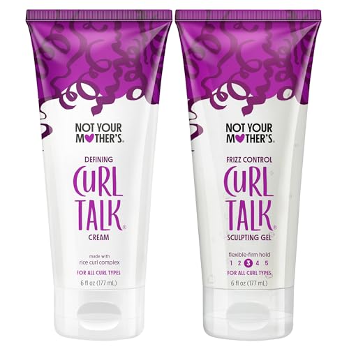 Not Your Mother's Curl Talk Hair Gel & Cream - Frizz Control, Rice Curl Complex - 6 fl oz