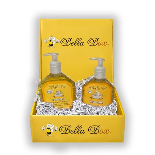 Bella B Baby Gift Set - Organic Shampoo & Bubble Bath, Gentle & Hypoallergenic - 13oz & 8oz