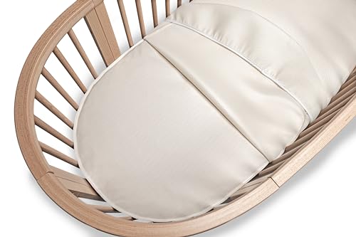 Naturepedic Oval Baby Crib Mattress - Breathable, Waterproof, Organic - 27.5x53.7x3