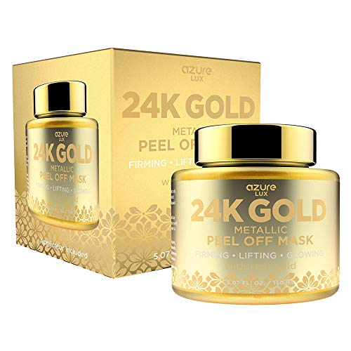 AZURE 24K Gold Peel Off Face Mask - Lifts & Illuminates, Reduces Fine Lines - 150 mL