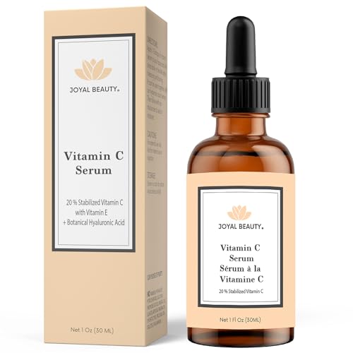 Joyal Beauty Face Serum - Revitalizing Vitamin C & Hyaluronic Acid, Hydration Boost - 1oz