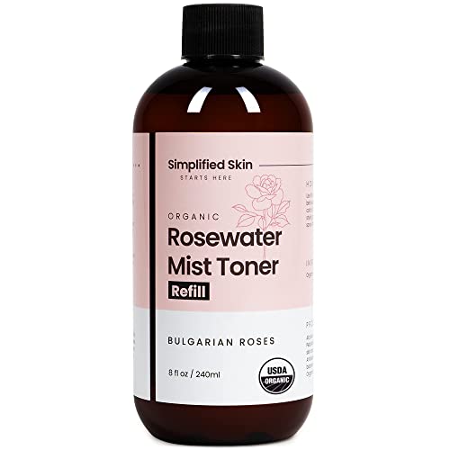 Rose Water Face Mist - Hydrating Toner, Anti-Aging, Vegan, Alcohol-Free - 8 Oz