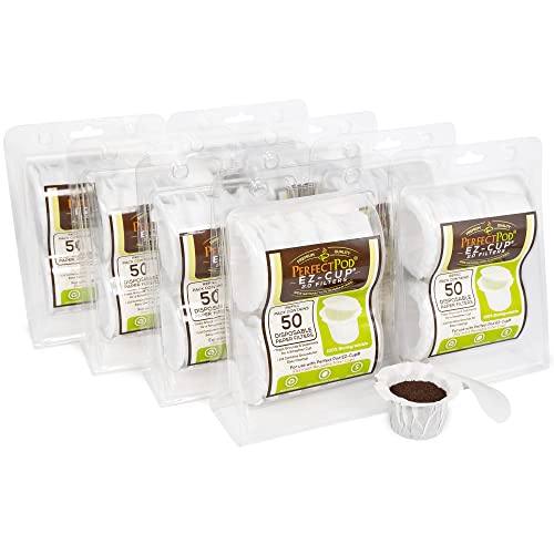 Perfect Pod EZ-Cup Paper Coffee Filters - 100% Biodegradable, Smooth Brew, 400 Count