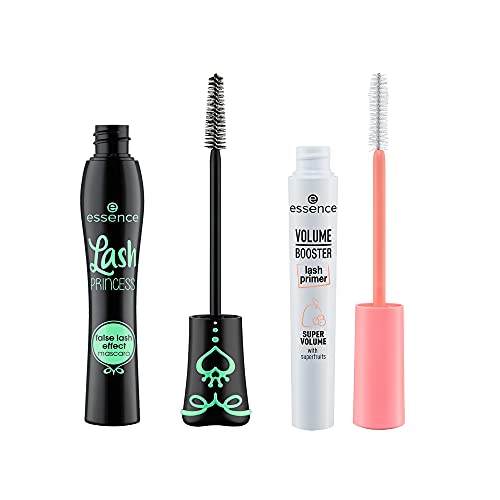 essence Lash Princess Mascara & Volume Booster Primer - Bold, Defined Lashes, Cruelty-Free Bundle