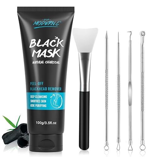 POP MODERN.C Blackhead Remover Mask - Deep Cleansing, Pore Shrinking, 4 Removal Tools - 3-in-1 Kit