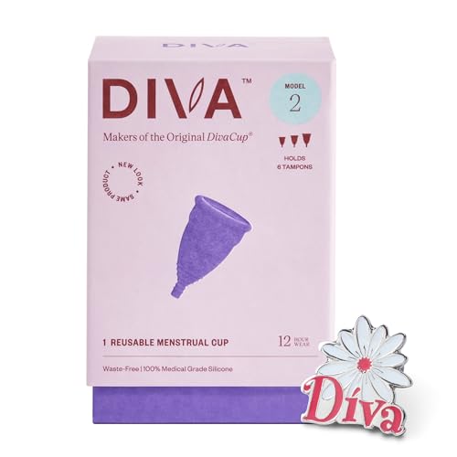 DIVA Cup Menstrual Cup - Medical Grade Silicone, 12-Hour Wear, Ideal for First-Time Users