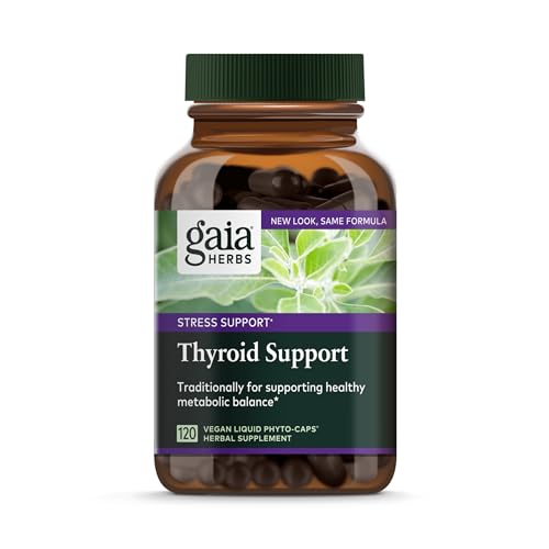 Gaia Herbs Thyroid Support - Boost Metabolism & Immune Health, Vegan Liquid Capsules - 120ct