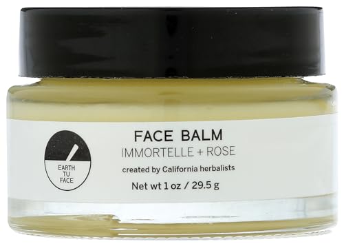 Earth tu Face Organic Immortelle & Rose Balm - Certified Organic, Cruelty-Free - 1.5oz