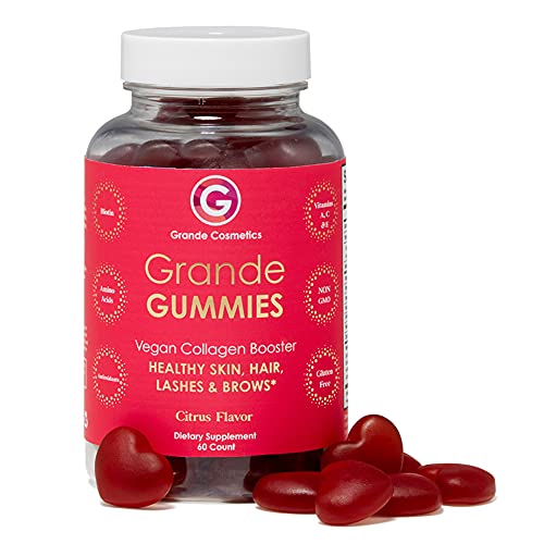 Grande Cosmetics Hair Supplement - Promotes Healthy Hair, Skin & Nails, Citrus Flavor - 60 Gummies