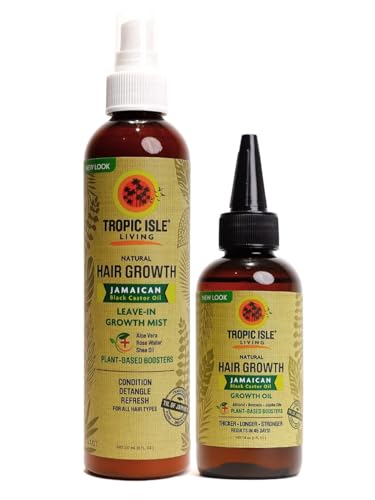 Tropic Isle Living Hair Growth Oil & Leave-In Mist - Nourishes, Strengthens, Prevents Loss - 355ml
