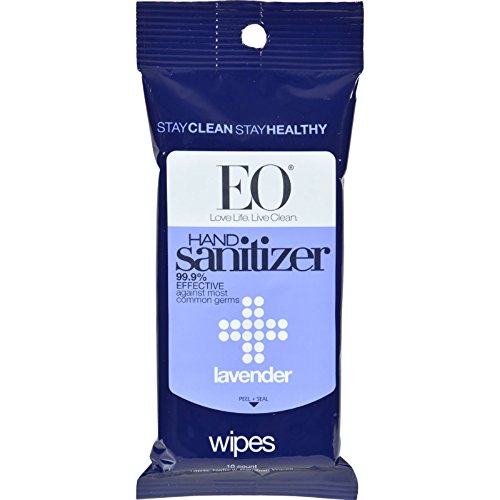 Eo Products Hand Sanitizer Wipes - 62% Ethanol, Organic Ingredients, Cruelty-Free - 60 Towelettes