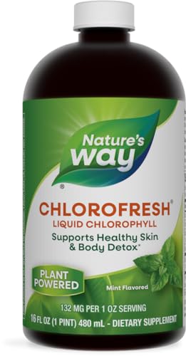 Nature's Way Chlorofresh Liquid Chlorophyll - Supports Detox & Healthy Skin, Mint Flavor - 16 Fl Oz