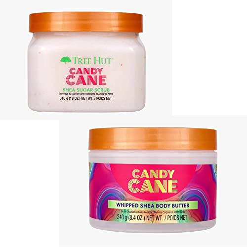 Tree Hut Bath & Body Gift Set - Nourishing Shea Scrub & Butter, Peppermint Vanilla - 26.4oz