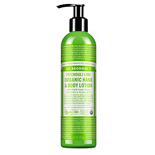 Dr. Bronner's Organic Body Lotion - Nourishing Moisturizer, Certified Organic - Patchouli Lime, 8oz