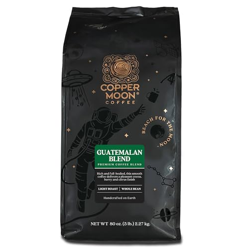 Copper Moon Whole Bean Coffee - Rich Guatemalan Blend, Kosher Certified, 5 Lb