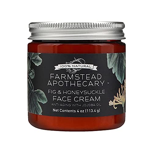 Farmstead Apothecary Face Cream - Anti-Aging Moisturizer with Jojoba Oil, Fig & Honeysuckle - 4 oz