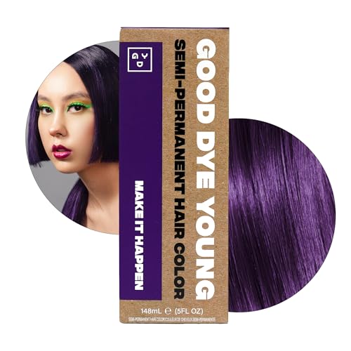 Good Dye Young Semi-Permanent Hair Color - Non-Damaging, Mood-Lifting Bergamot, Purple - 5FL OZ