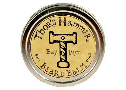 Thor's Hammer Bay Rum Beard Balm - All Natural, Organic Ingredients, Handmade - 2oz