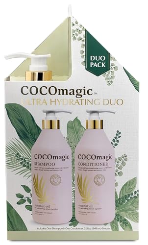 CocoMagic Shampoo & Conditioner Set - Deeply Hydrates, Restores Shine with Coconut Oil - 32 oz