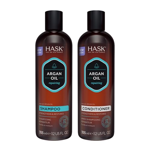 HASK ARGAN OIL Conditioner Set - Revives Dry Hair, Color Safe, Gluten-Free, 2 Pieces