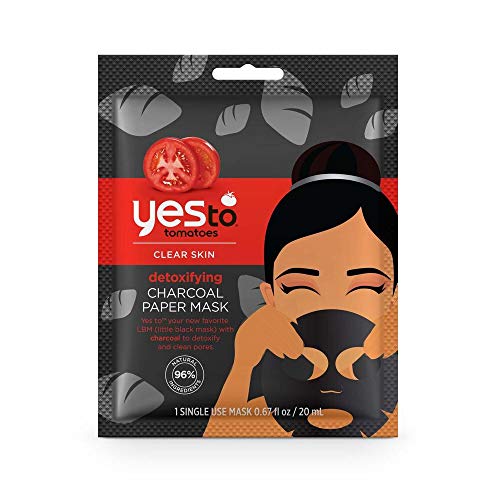 Yes To Tomatoes Detoxifying Face Mask - Deep Cleans Pores, Natural Ingredients, Charcoal - 1.76oz