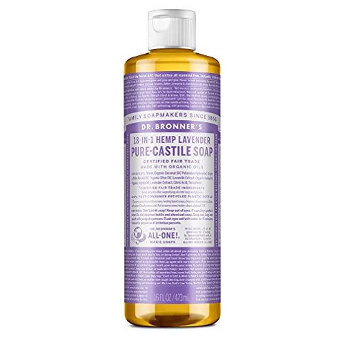 Dr. Bronner's Liquid Body Soap - Organic & Fair Trade Ingredients, Vegan, 18-in-1 Uses - 16oz