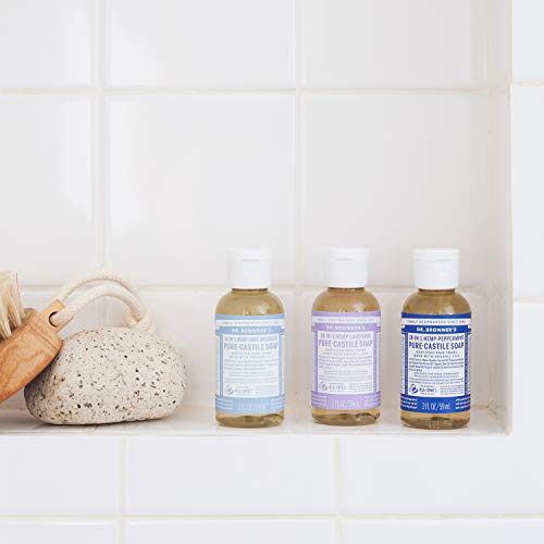 Dr. Bronner's Body Soap - Organic Oils, Vegan, 18-in-1 Uses, Lavender - 2oz Concentrate