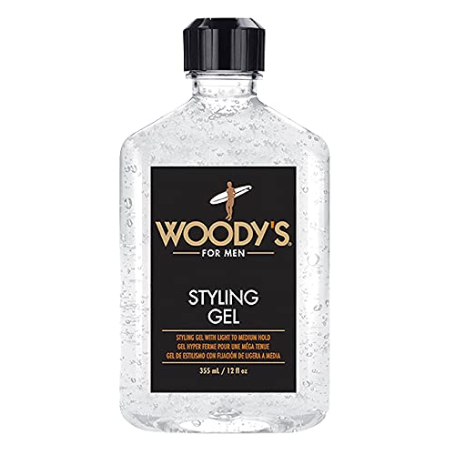 Woody's Styling Gel for Men - Light to Medium Hold, Hydrating & Non-Flaking - 12 Fl Oz