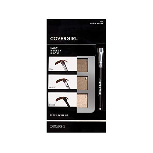 COVERGIRL Eyebrow Grooming Kit - Effortless Definition, 3 Shades, Cruelty-Free - Brush Included