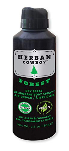 Herban Cowboy Dry Spray Deodorant - Quick-Drying, Vegan Formula with Parsley & Sage - 2.8 oz