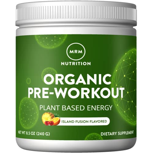 MRM Nutrition Organic Pre-Workout Powder - Natural Energy & Focus, Vegan, 20 Servings