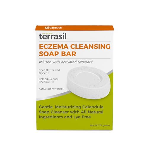 Terrasil Eczema Soap Bar - Soothing Relief for Dry Itchy Skin, Dermatologist Tested - 75g