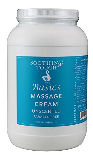 Soothing Touch Basics Massage Cream - Gentle Relief for Body & Mind - Unscented, 128 Fl Oz