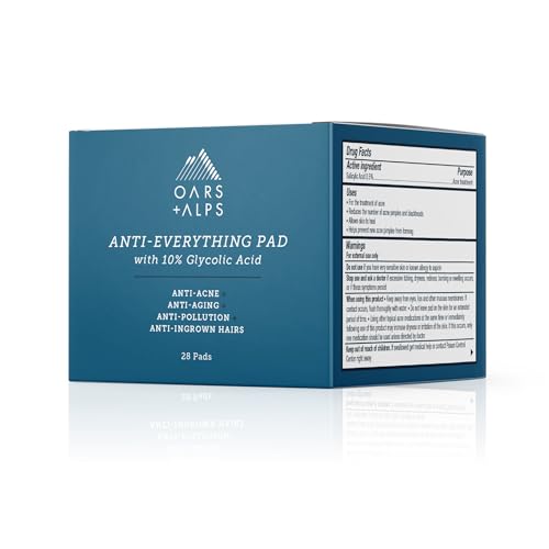 Oars + Alps Facial Cleanser - Exfoliating Pads with Glycolic & Salicylic Acids - 28 Count