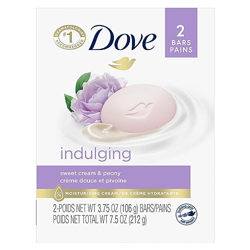 Dove Beauty Bar - Moisturizing Gentle Cleanser with Sweet Cream & Peony, 2 Bars - 3.75 oz