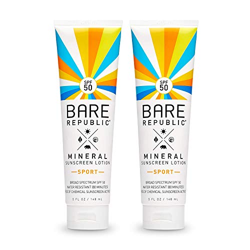 Bare Republic Mineral SPF 50 Sunscreen Lotion - Broad Spectrum, Vanilla Coconut - 2 Pack, 0.5oz