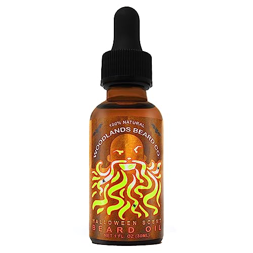 Woodlands Beard Co. Halloween Beard Oil - Pumpkin Spice Scent, 100% Natural Oils - 1oz