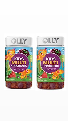 OLLY Kids Probiotic Multivitamin - Digestive & Immune Support, Berry Flavor - 320 Gummies