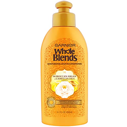 Garnier Whole Blends Leave-in Conditioner - Illuminates & Moisturizes Dull Hair, 5.1 Fl Oz