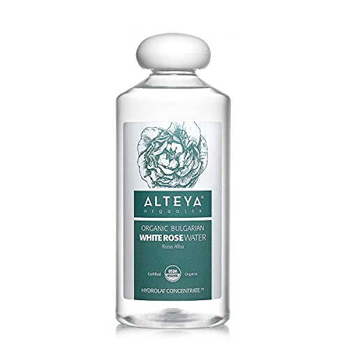 Alteya Bulgarian White Rose Water - 100% Pure USDA Organic Face Mist, Moisturizing - 17oz