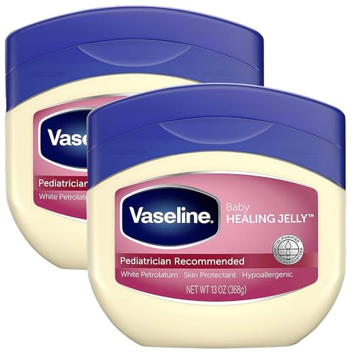 Vaseline Baby Petroleum Jelly - Dermatologist Recommended, Hypoallergenic Skin Protectant - 2x13oz