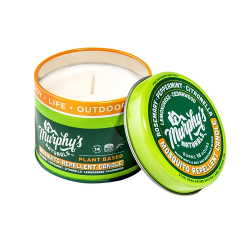 Murphy’s Naturals Mini Mosquito Repellent Candle Trio - 14 Hour Burn, Plant-Based Oils