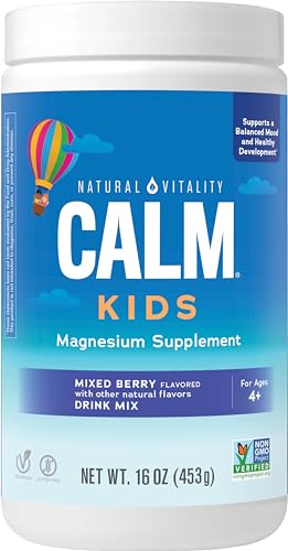 Natural Vitality Calm Sleep Magnesium Drink Mix - Supports Relaxation & Mood, Vegan, 16oz